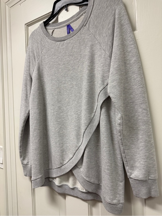 Seraphine Tops - Seraphine Maternity & Nursing Crossover Sweatshirt in Grey Marl, size M.